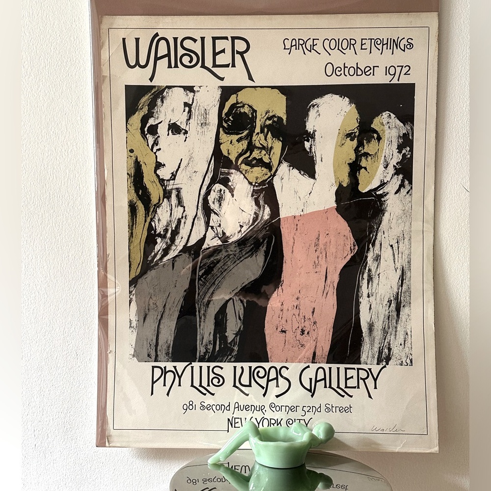 Signed Authentic Art Gallery Poster - Waisler 1972